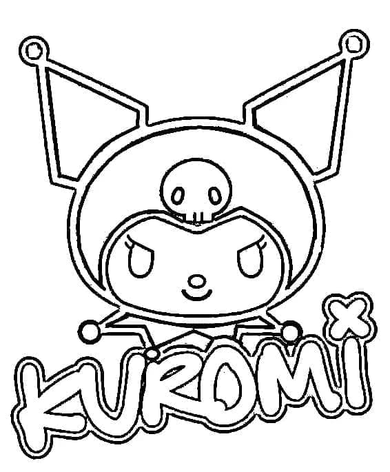 Desenho de Logotipo Da Sanrio Kuromi para colorir