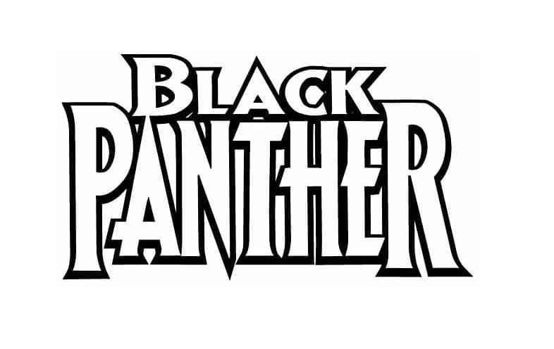 Desenho de Logotipo de Pantera Negra para colorir