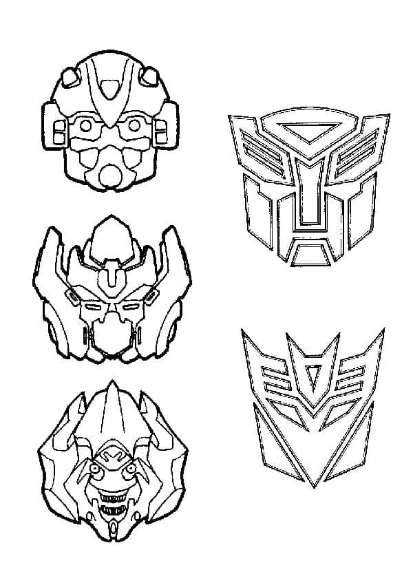 Desenho deLogotipos de Transformers para colorir