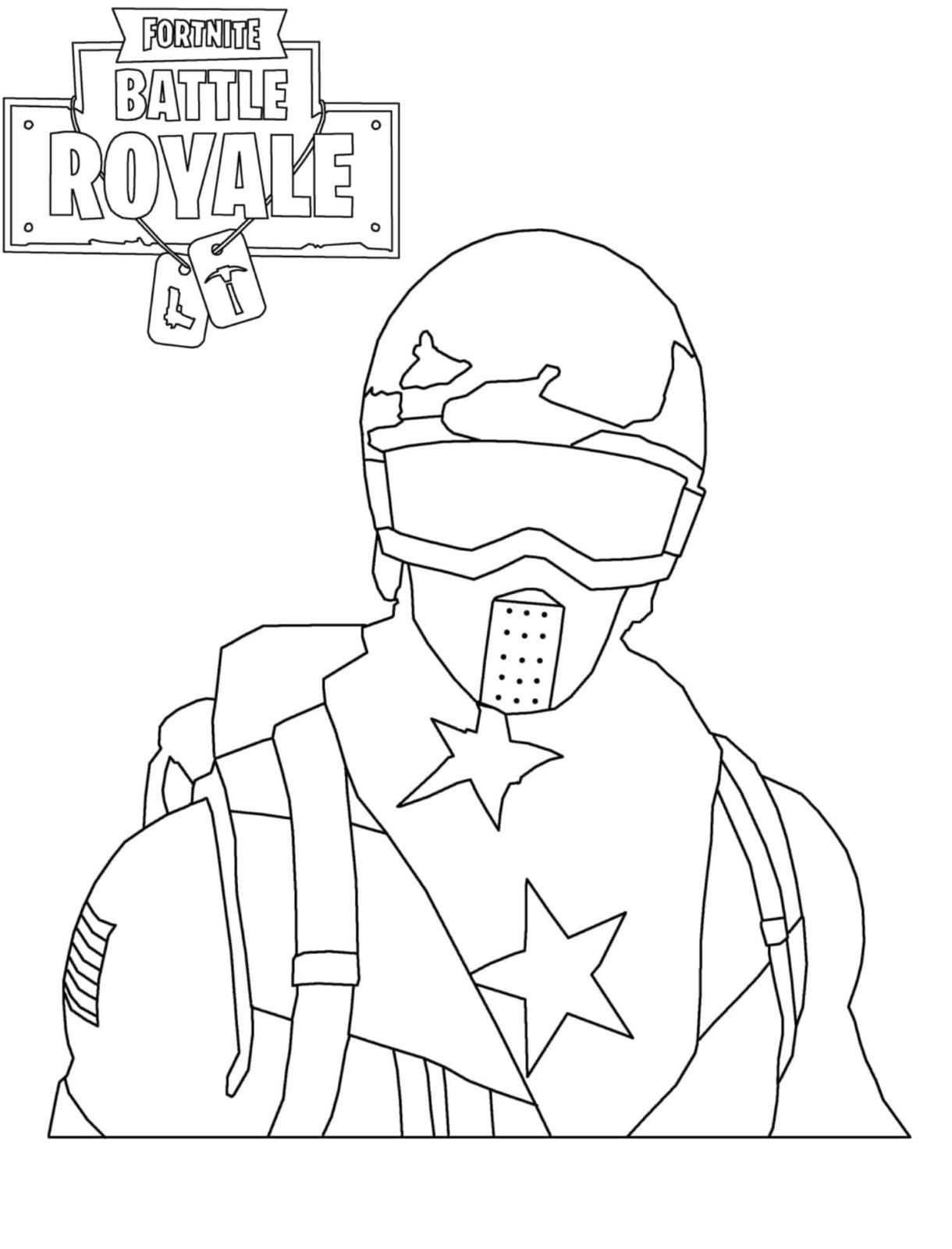 Desenho deLucky Rider de Fortnite para colorir