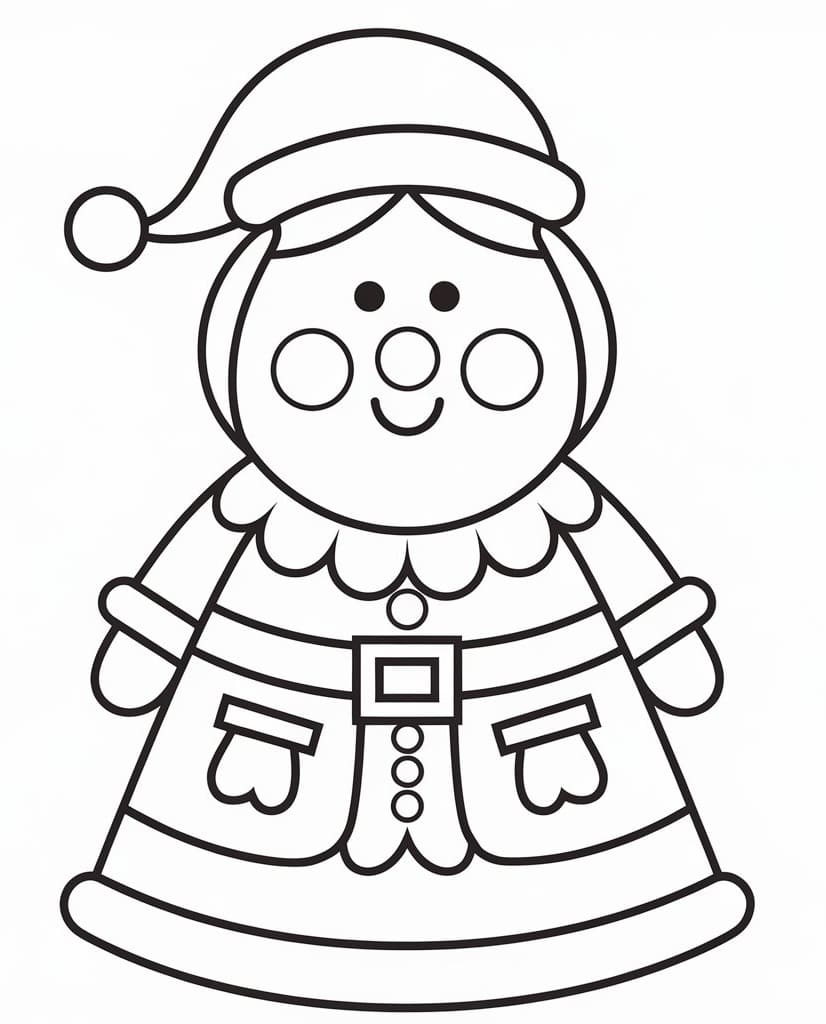 Desenho deMamãe Noel Para Crianças para colorir