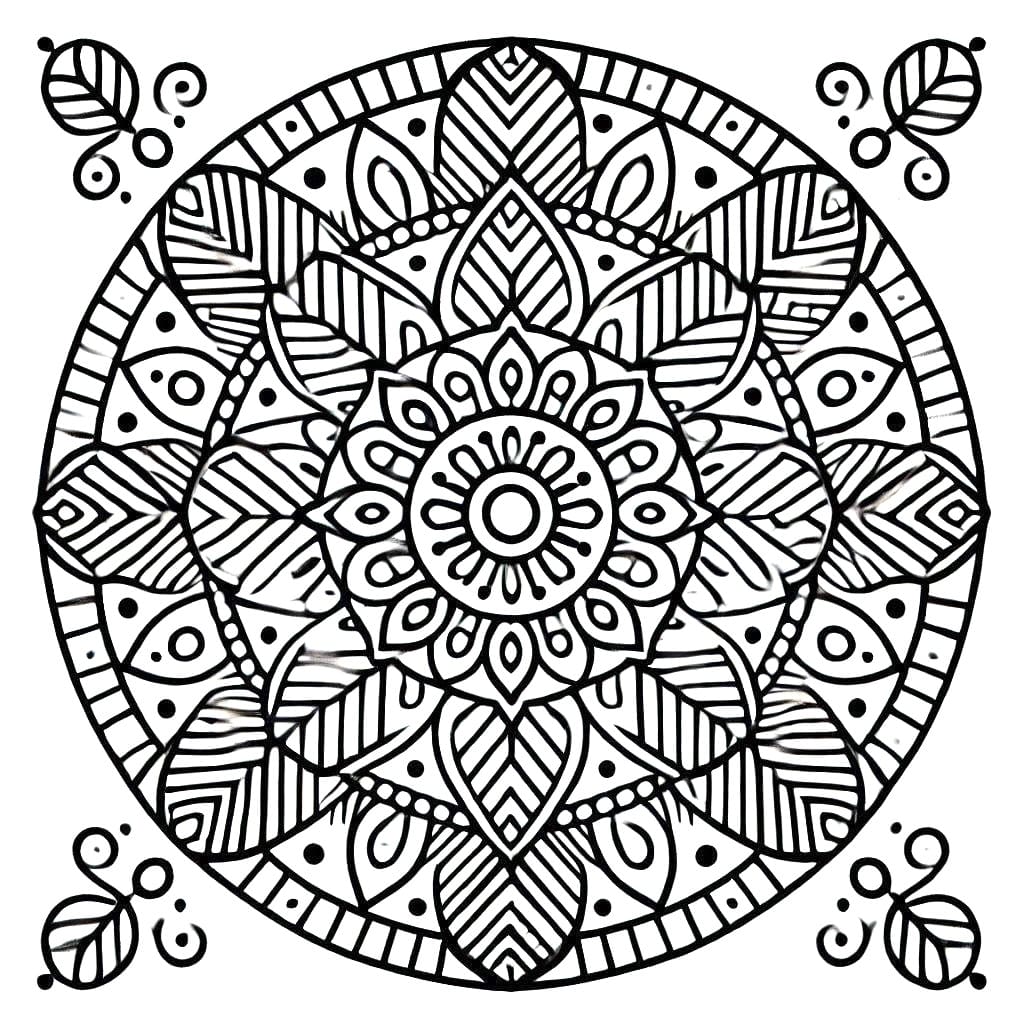 Desenhos de Mandala Africana para colorir