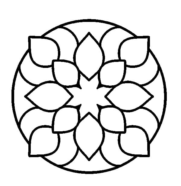 Desenhos de Mandalas Simples para colorir