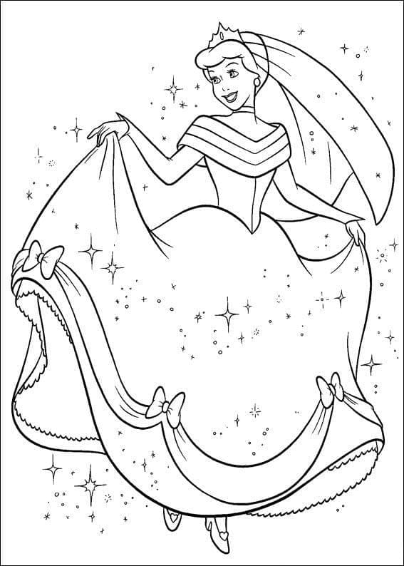 Desenho deMaravilhosa Princesa Cinderela para colorir