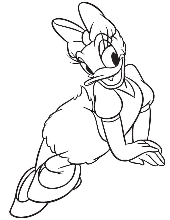 Desenhos de Margarida (Daisy Duck) para colorir