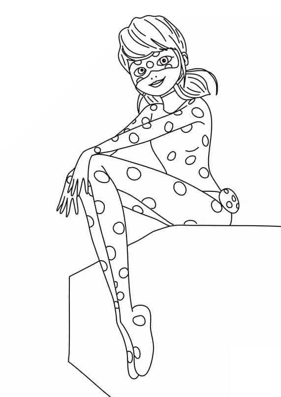 Desenho deMarinette Miraculous Ladybug para colorir