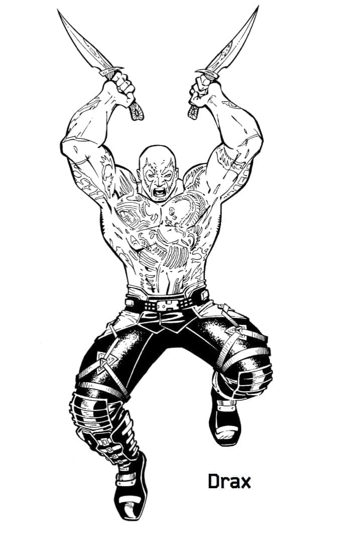 Desenho deMarvel Drax O Destruidor para colorir