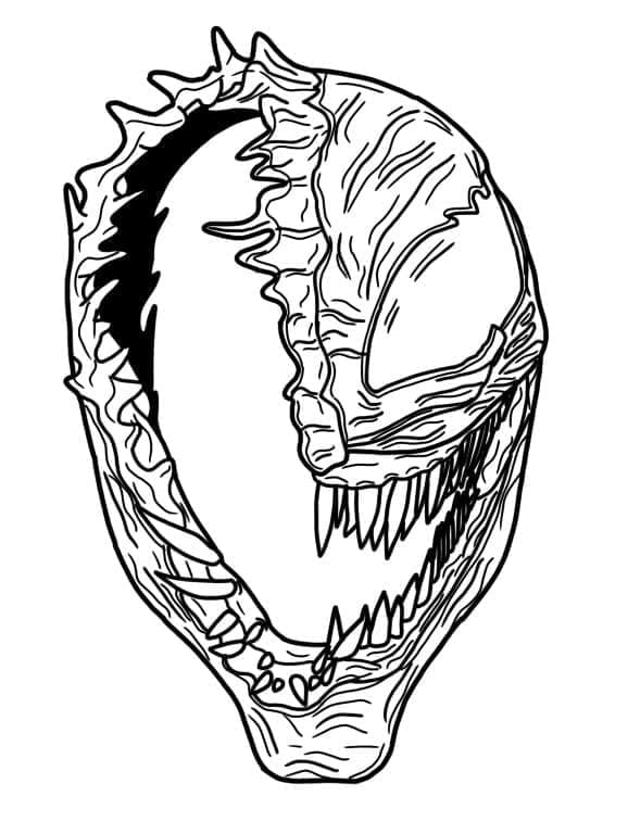 Desenho deMáscara de Venom para colorir