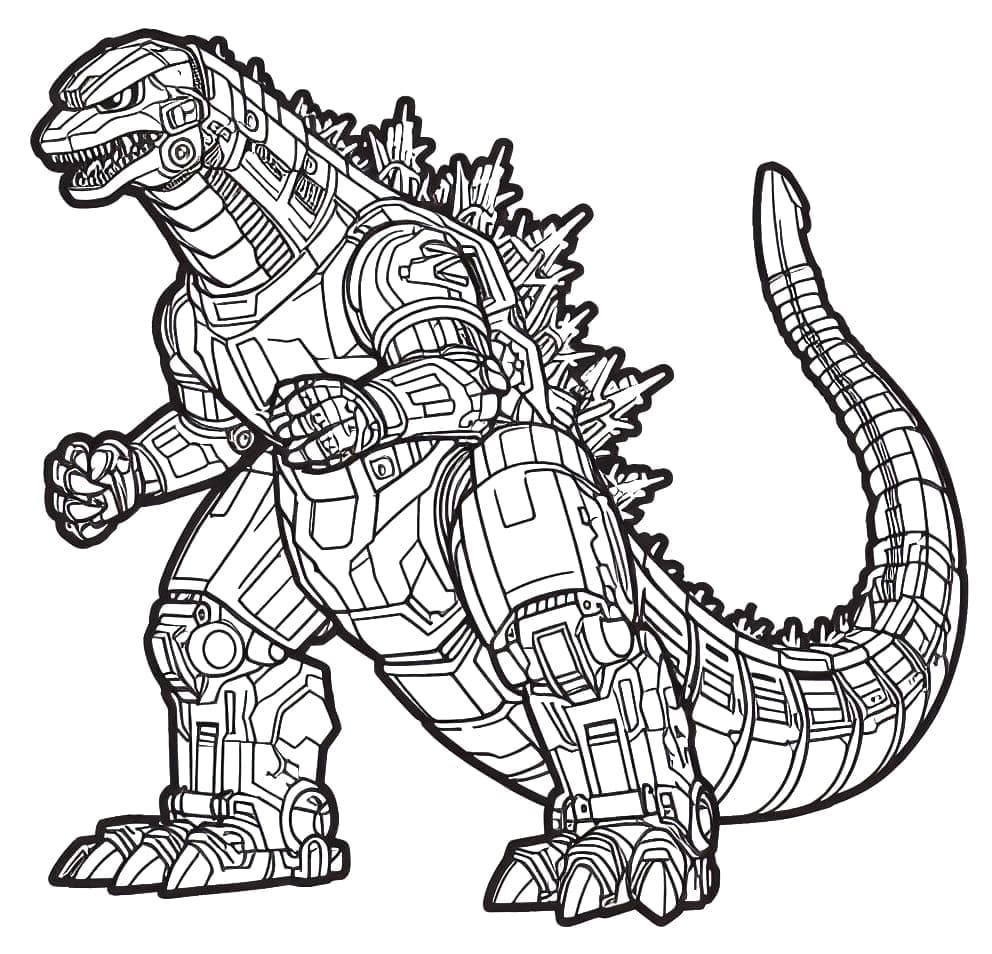 Desenho deDesenho de Mechagodzilla 2 para colorir para colorir