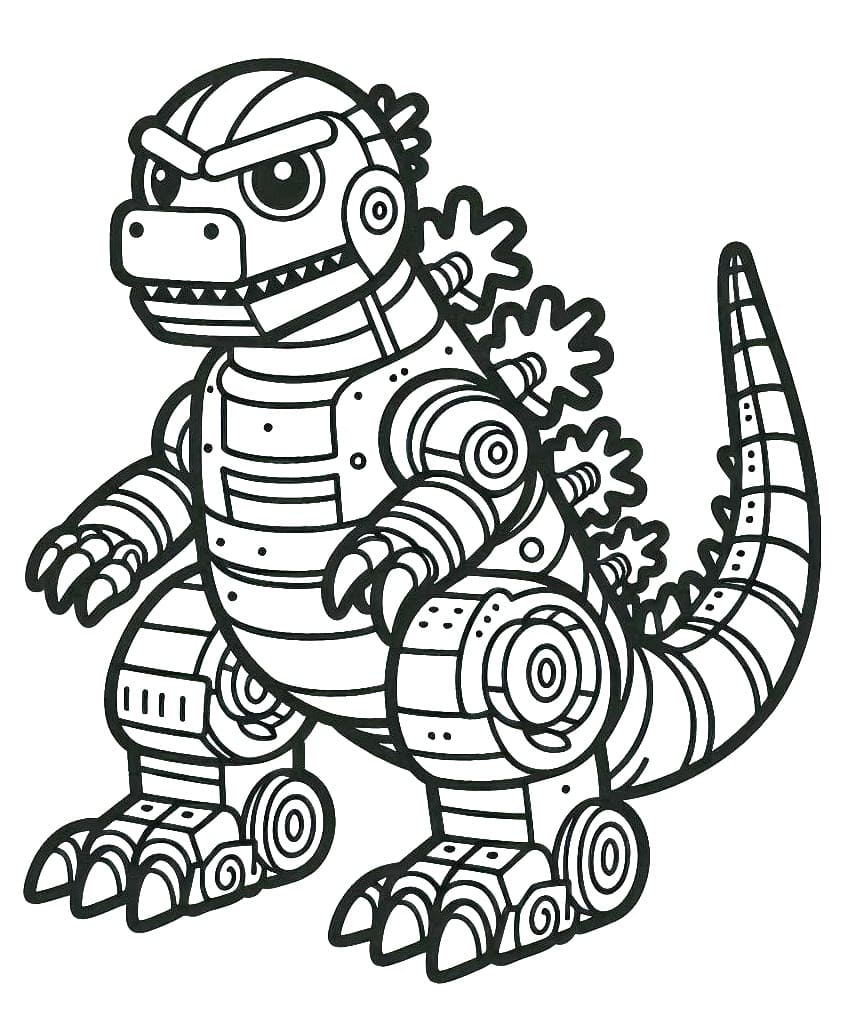 Desenho deMechagodzilla Fofo para colorir