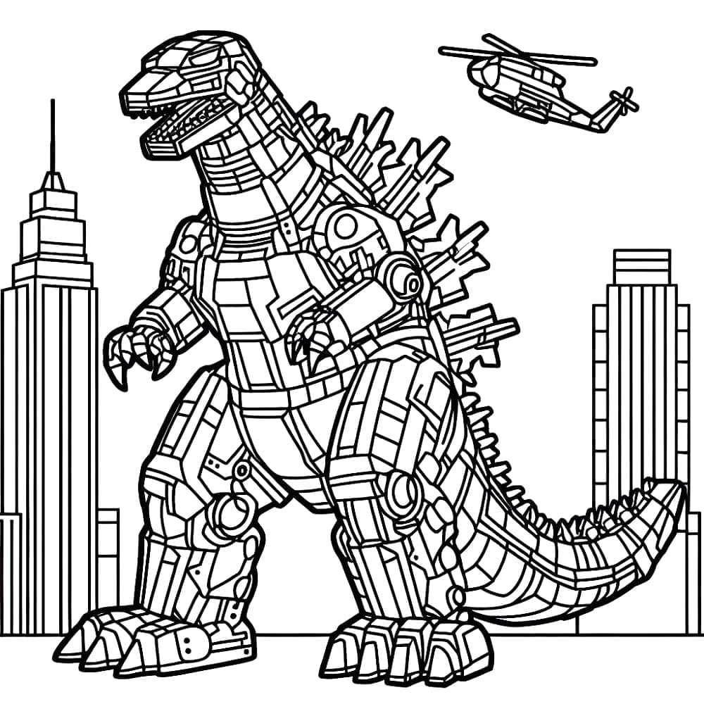 Desenho deMechagodzilla Incrível para colorir