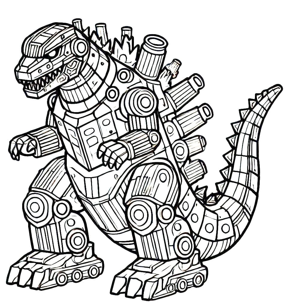 Desenho deMechagodzilla Para Crianças de 1 Ano para colorir