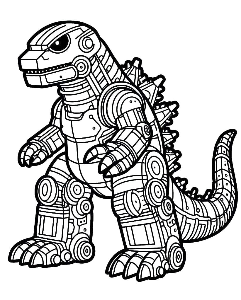 Desenho deMechagodzilla Para Crianças de 2 Ano para colorir