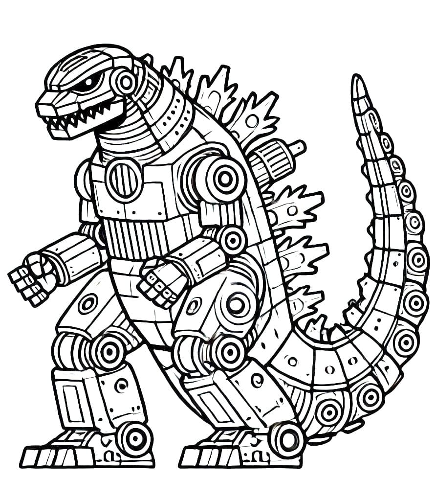 Desenho deMechagodzilla Para Crianças de 3 Ano para colorir