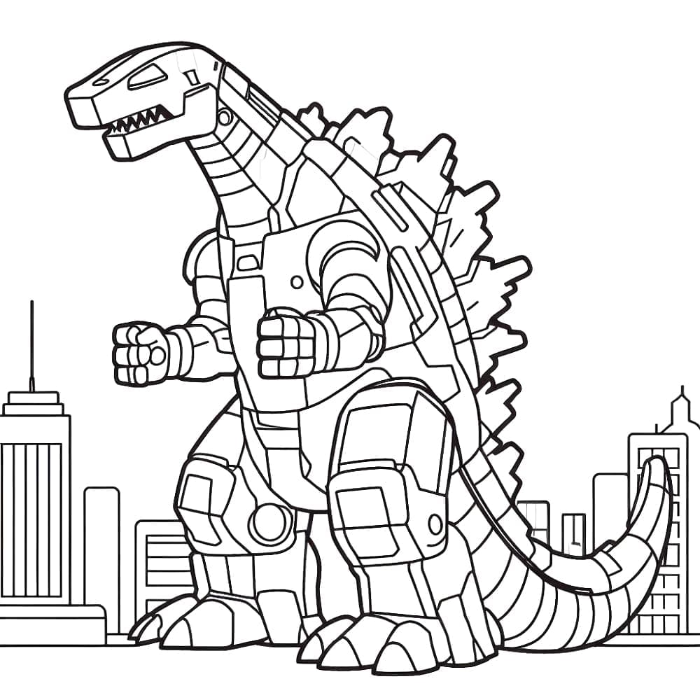 Desenho deMechagodzilla Para Crianças de 6 Ano para colorir