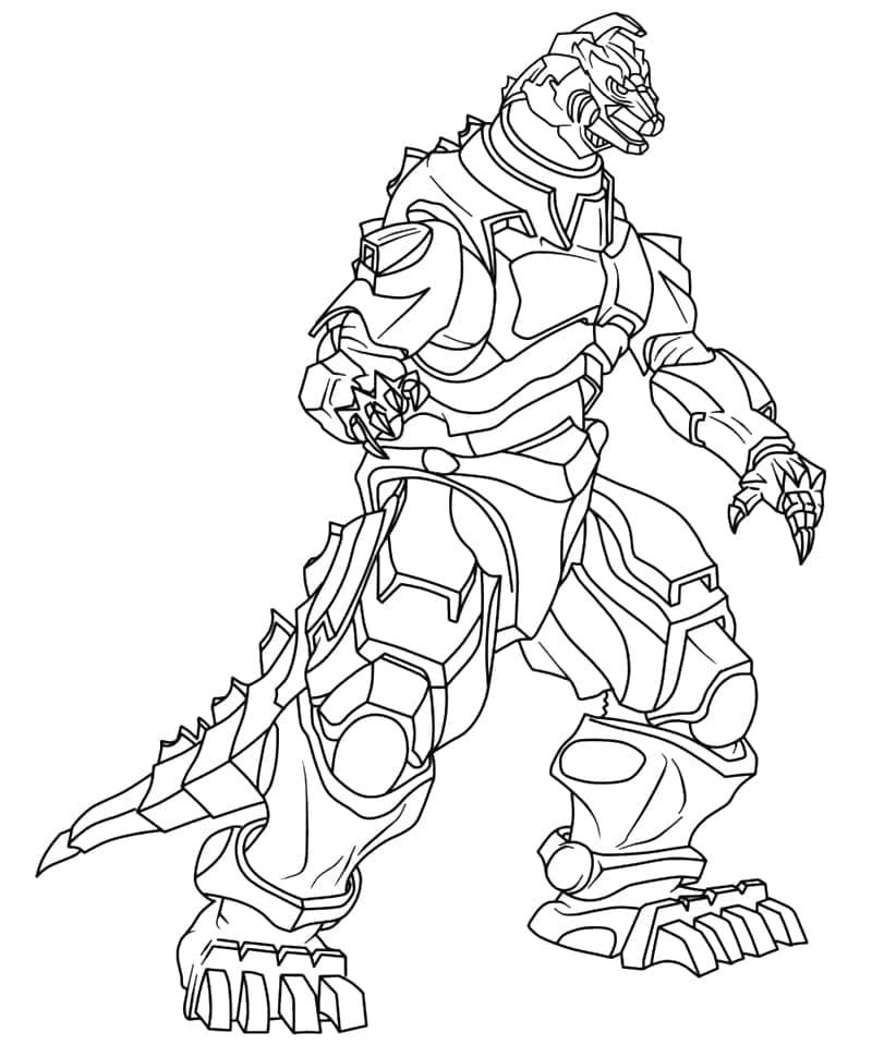 Desenho deMechagodzilla Para Crianças para colorir