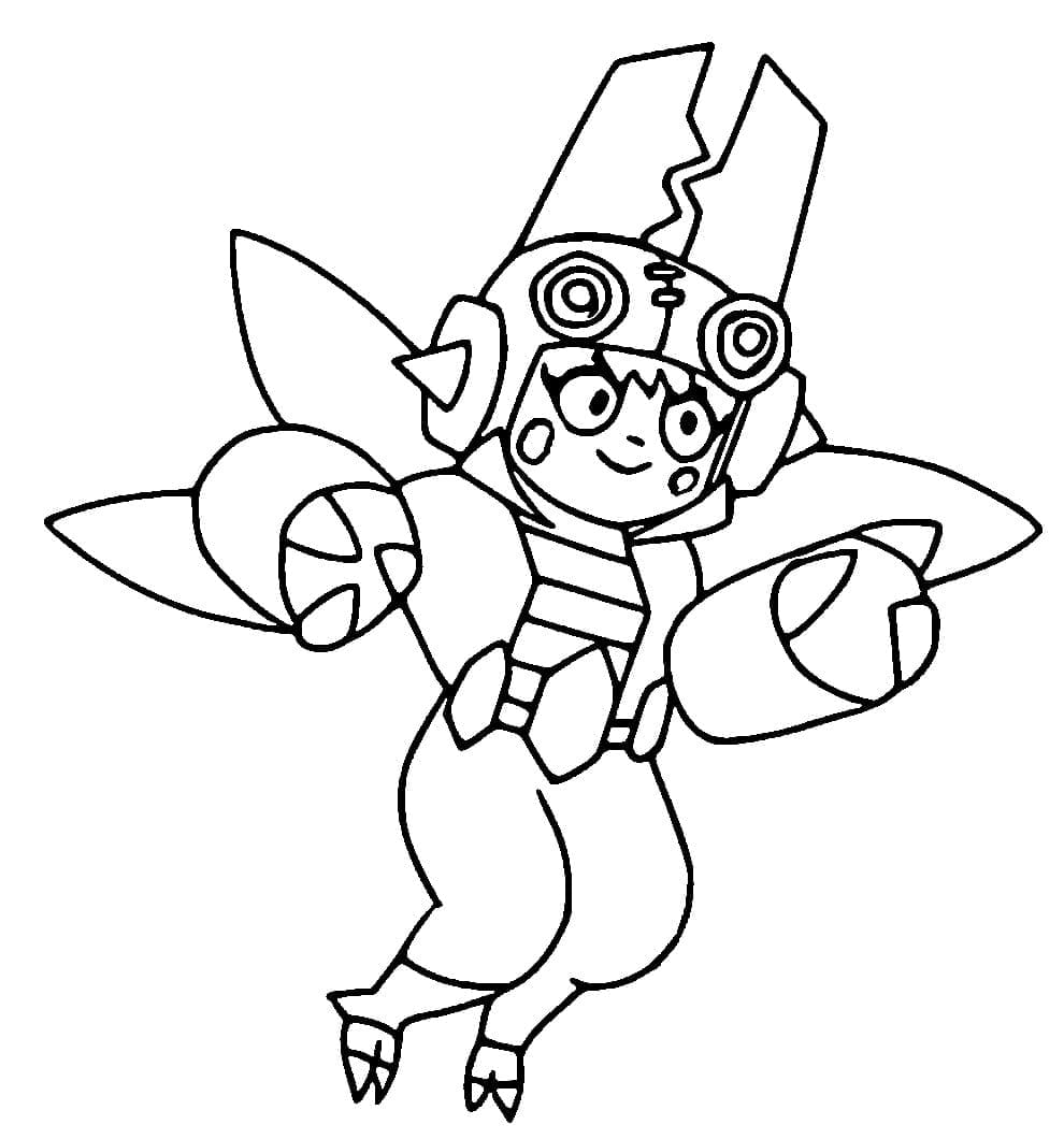 Desenho deMega Beetle Bea de Brawl Stars para colorir