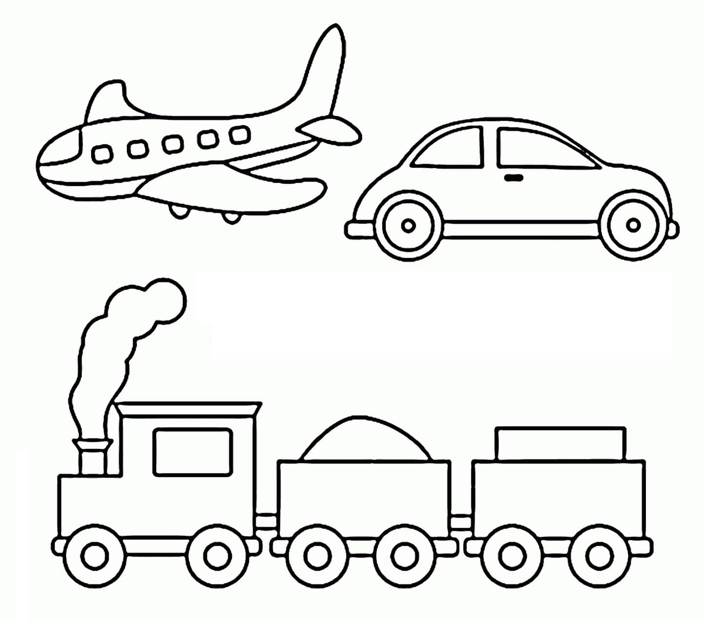 Desenho deMeios de Transporte Perfeitos para colorir