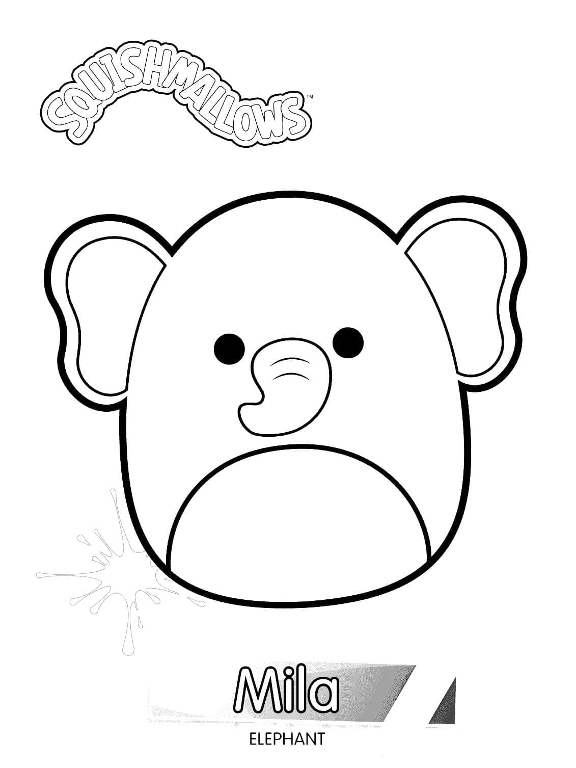 Desenho deMila de Squishmallow para colorir