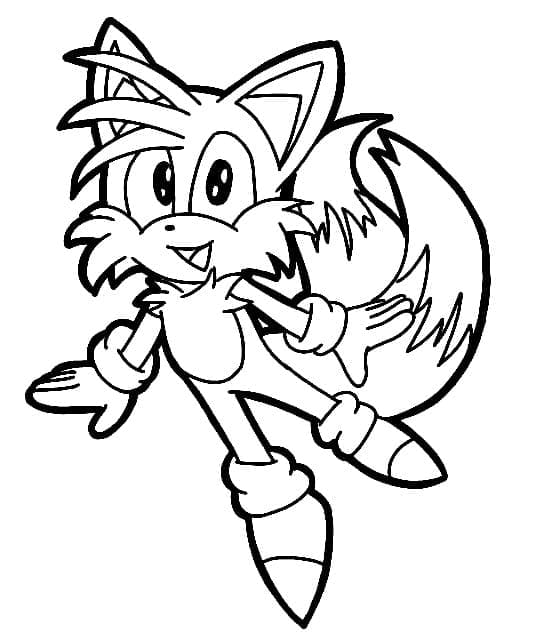 Desenho deMiles Tails de Sonic para colorir