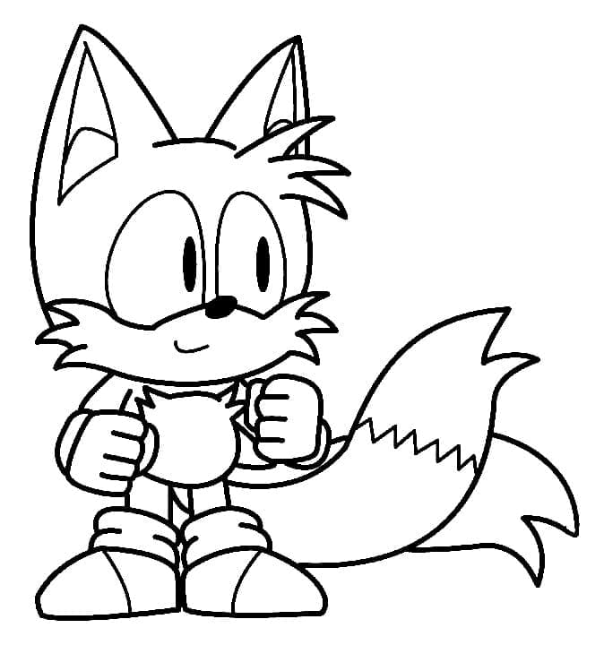 Desenho deMiles Tails de Sonic the Hedgehog para colorir