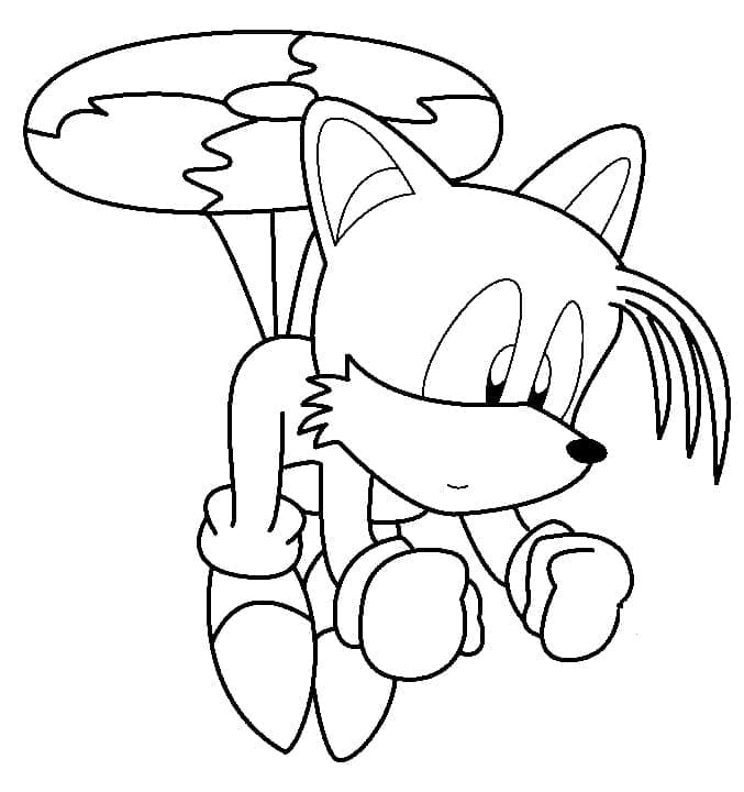 Desenho deMiles Tails para colorir