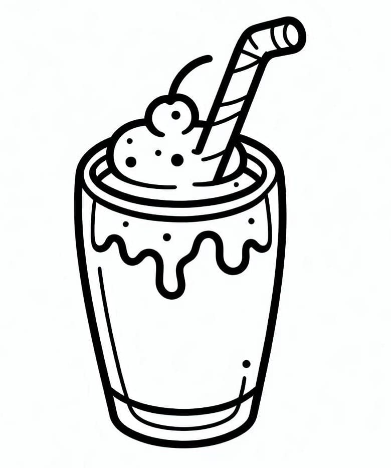 Desenho deMilk Shake Grátis Para Crianças para colorir