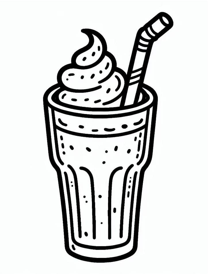 Desenho deMilk Shake Imprimível Para Crianças para colorir