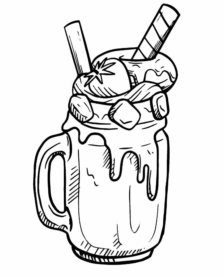 Desenho deMilkshake Delicioso para colorir