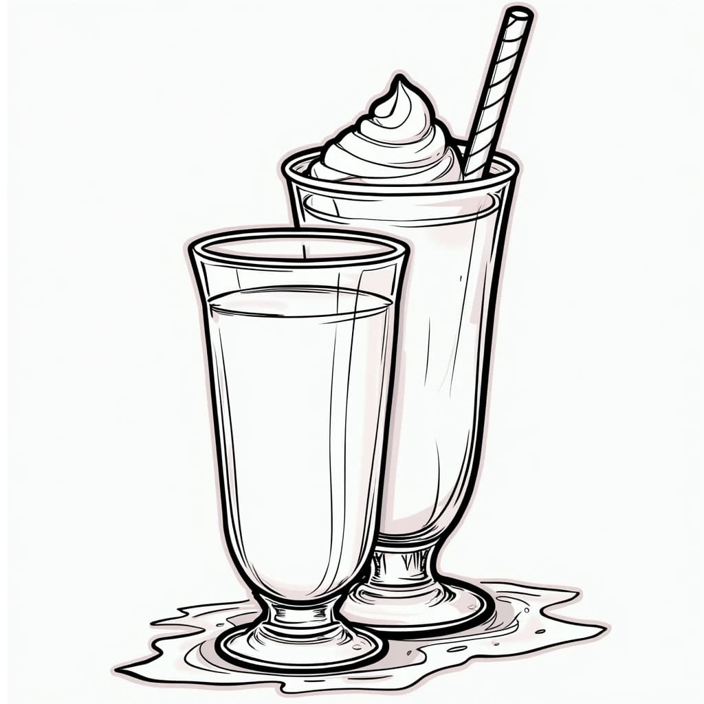 Desenho deMilkshake Para Crianças de 3 Ano para colorir