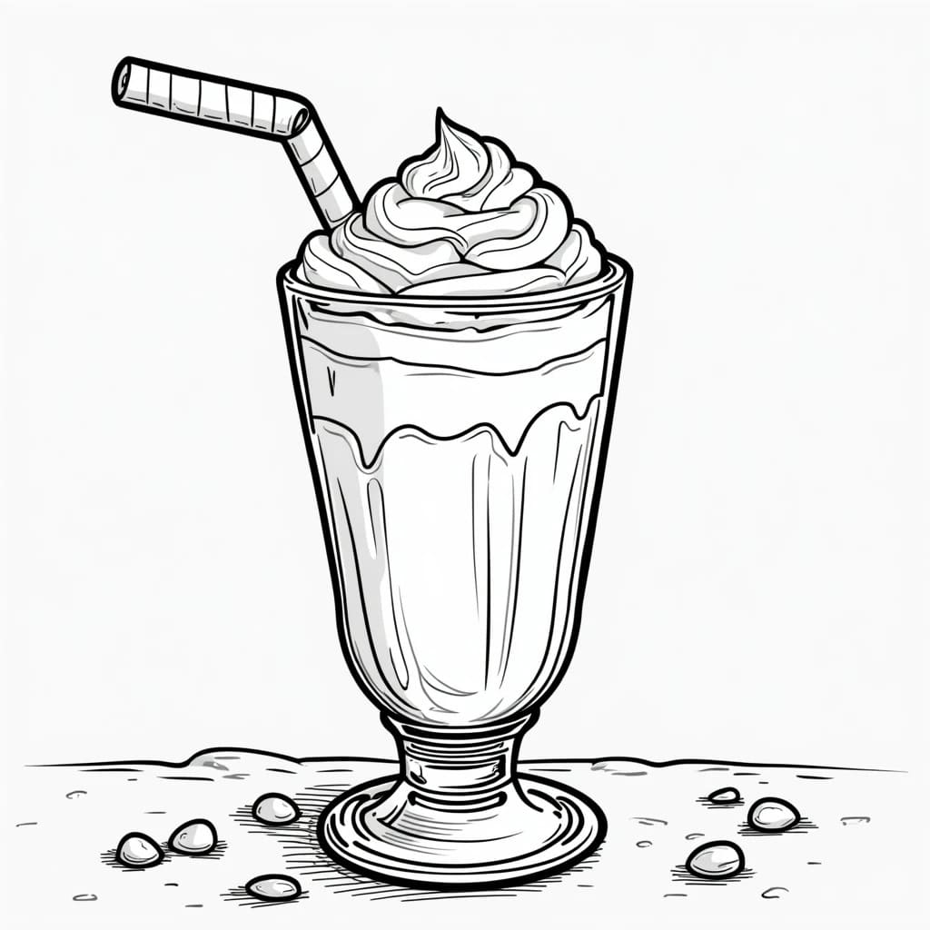 Desenho deMilkshake Para Crianças de 4 Ano para colorir