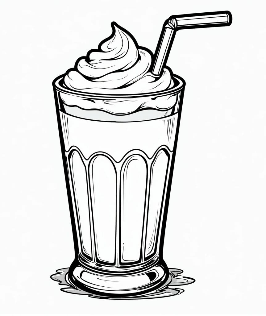 Desenho deMilkshake Para Crianças de 5 Ano para colorir