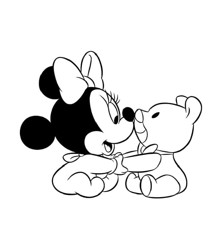 Desenho deMinnie Bebê Disney para colorir