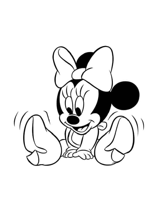 Desenho deMinnie Mouse Bebê Disney para colorir