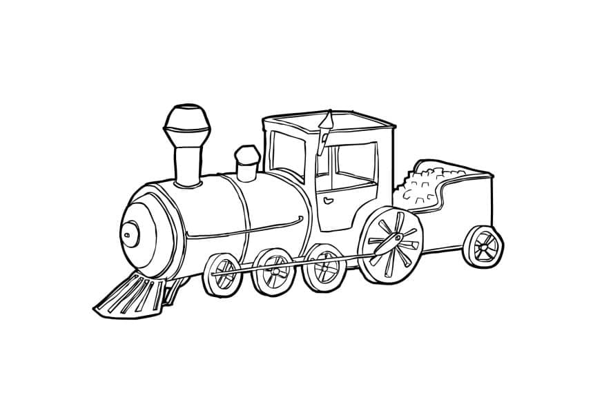 Desenho deMotor de Trem para colorir