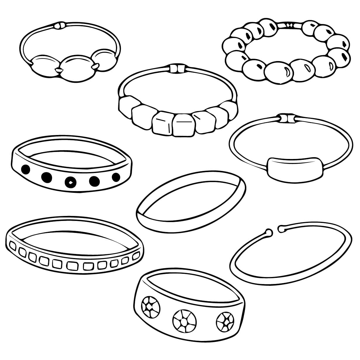 Desenhos de Pulseira para colorir