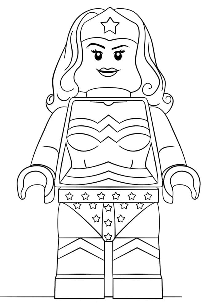 Desenho deMulher Maravilha Lego para colorir