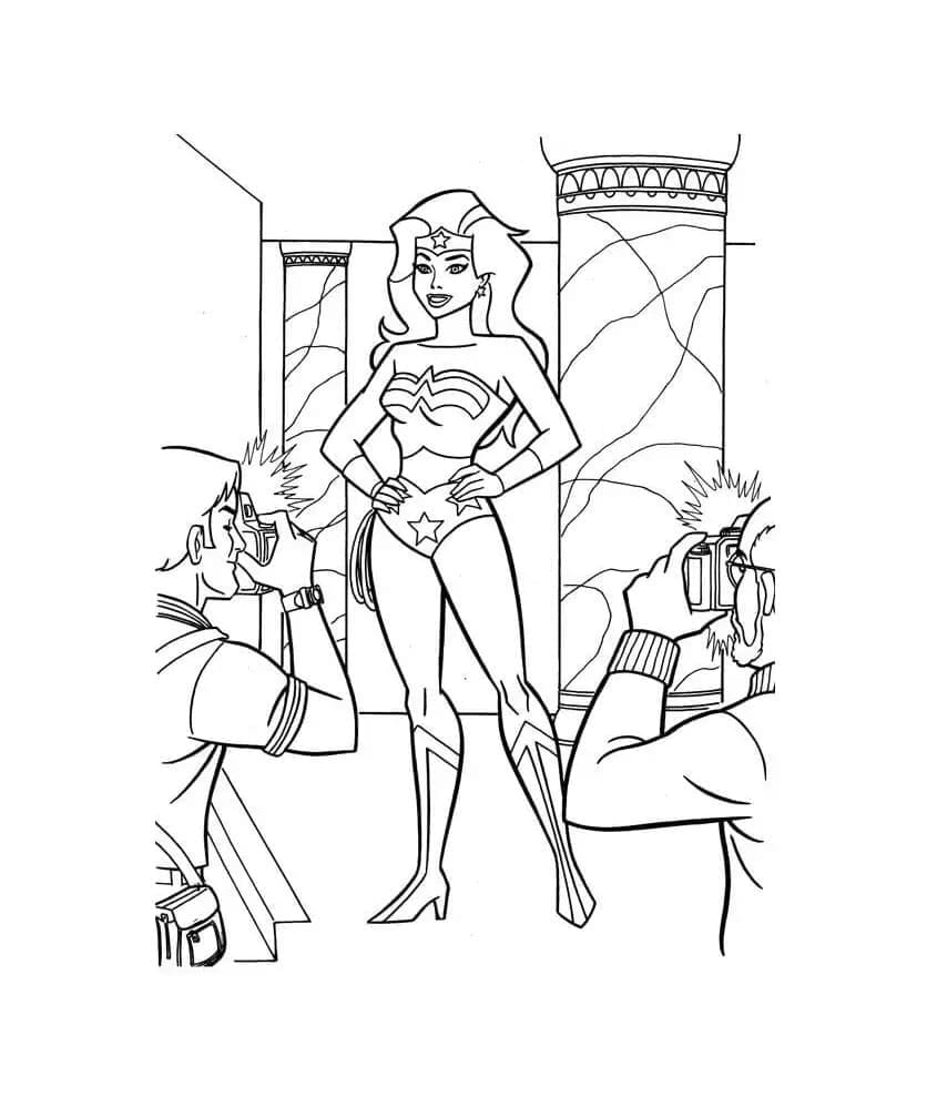 Desenho deMulher Maravilha de DC para colorir