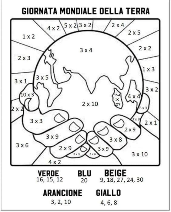 Desenho deMultiplicação Para Crianças para colorir