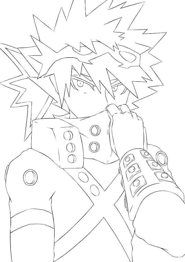 Desenho deMy Hero Academia Bakugo para colorir