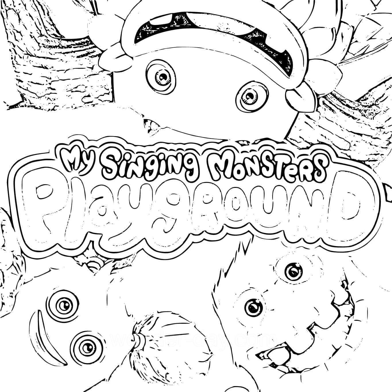 Desenho deMy Singing Monsters Grátis Para Crianças para colorir