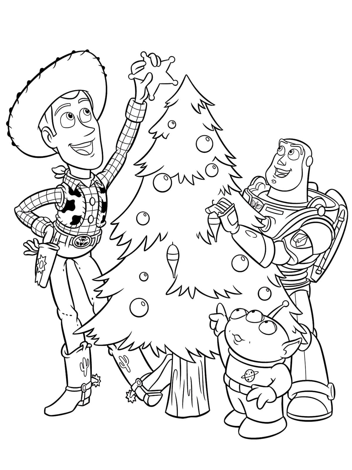 Desenho deNatal de Toy Story para colorir