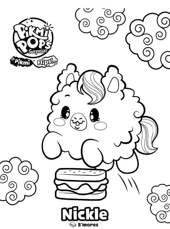 Desenho deNickle de Pikmi Pops para colorir