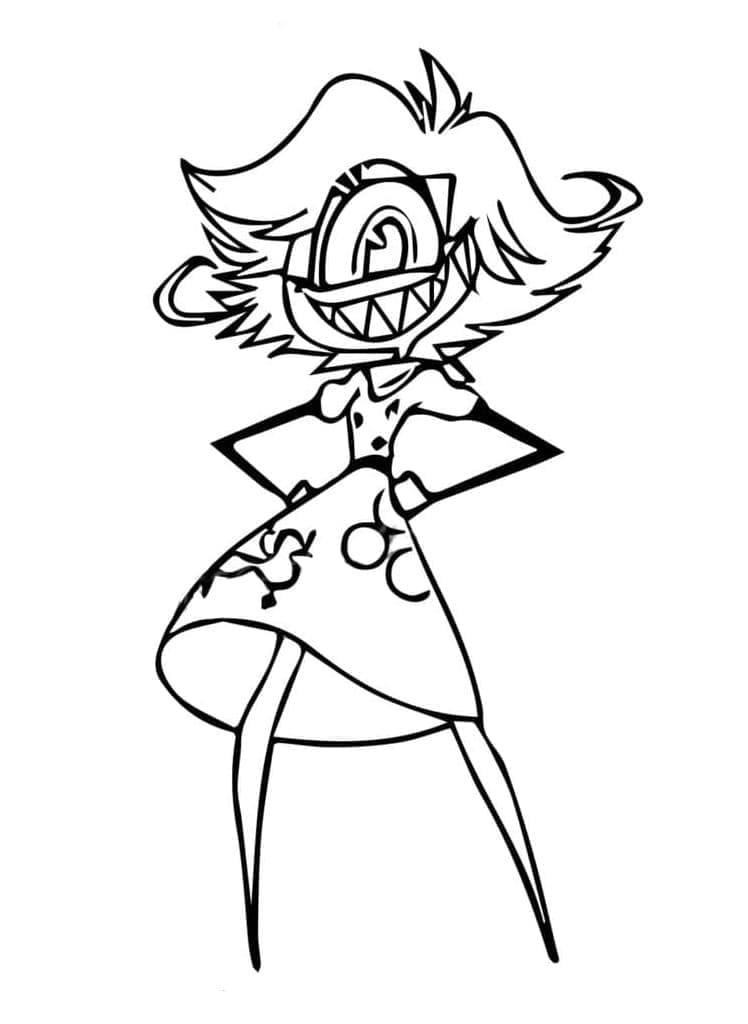 Desenho deNiffty de Hazbin Hotel para colorir