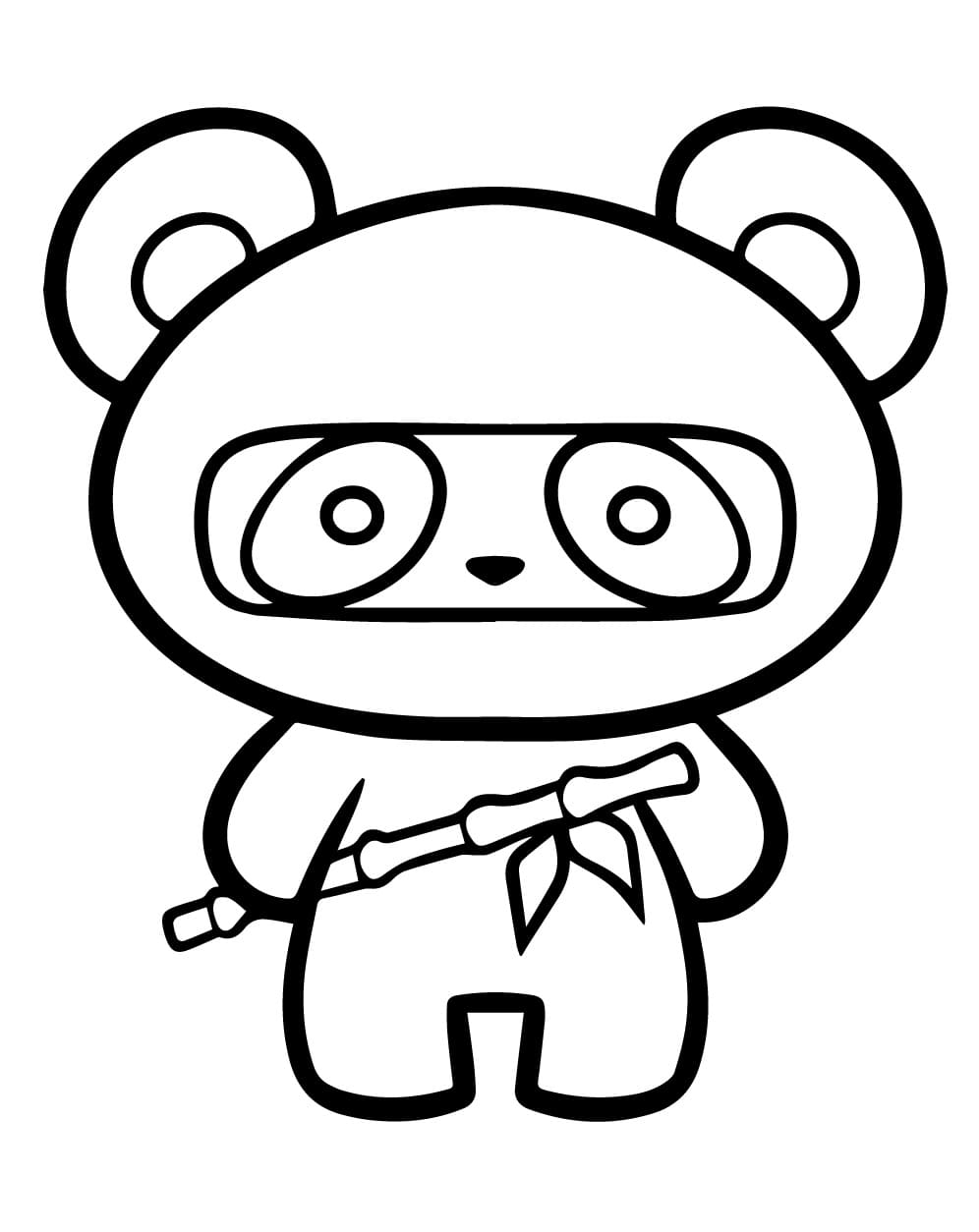 Desenho deNinja Panda para colorir