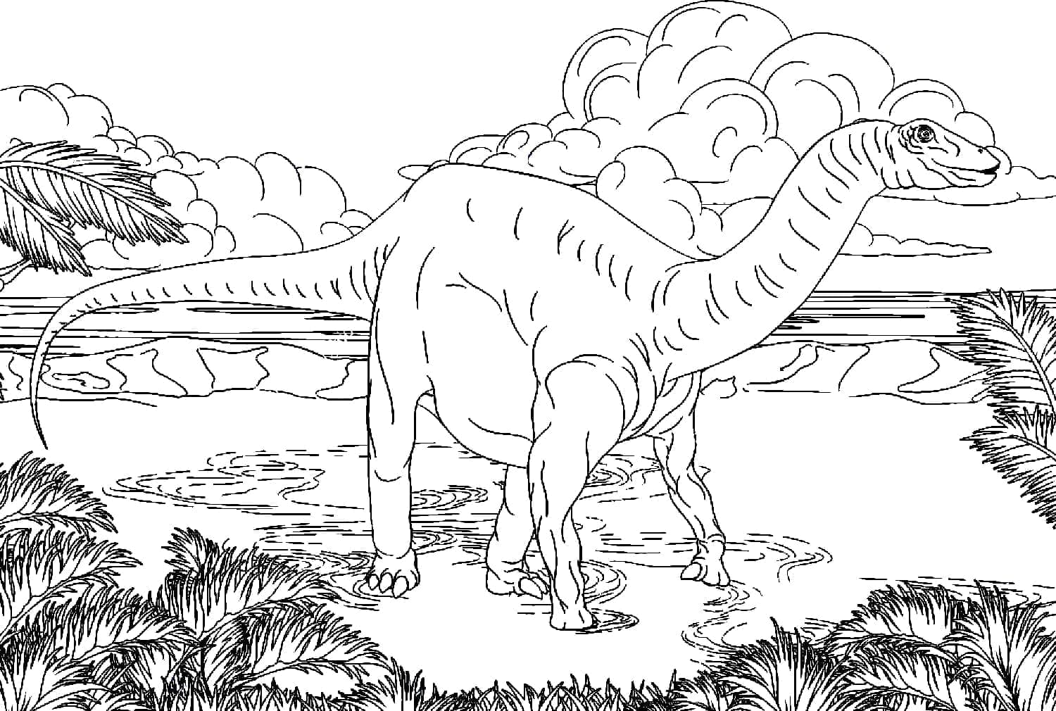 Desenho deO Dinossauro para colorir