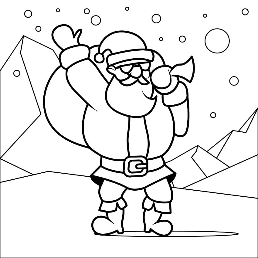 Desenho deO Papai Noel para colorir