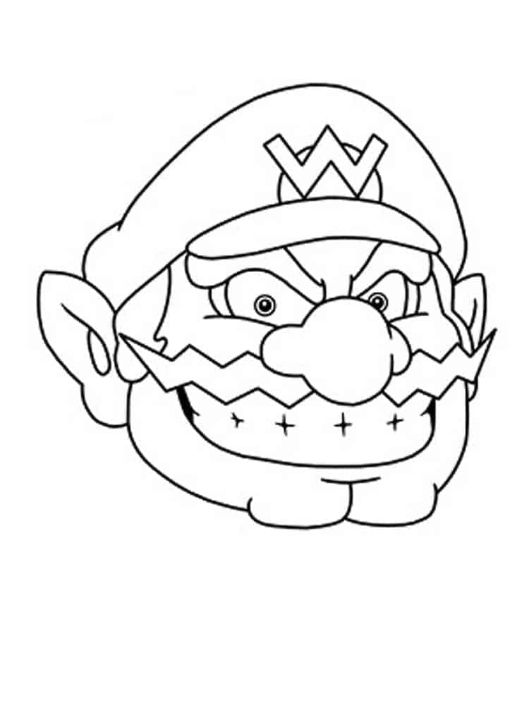 Desenho deO Rosto de Wario para colorir