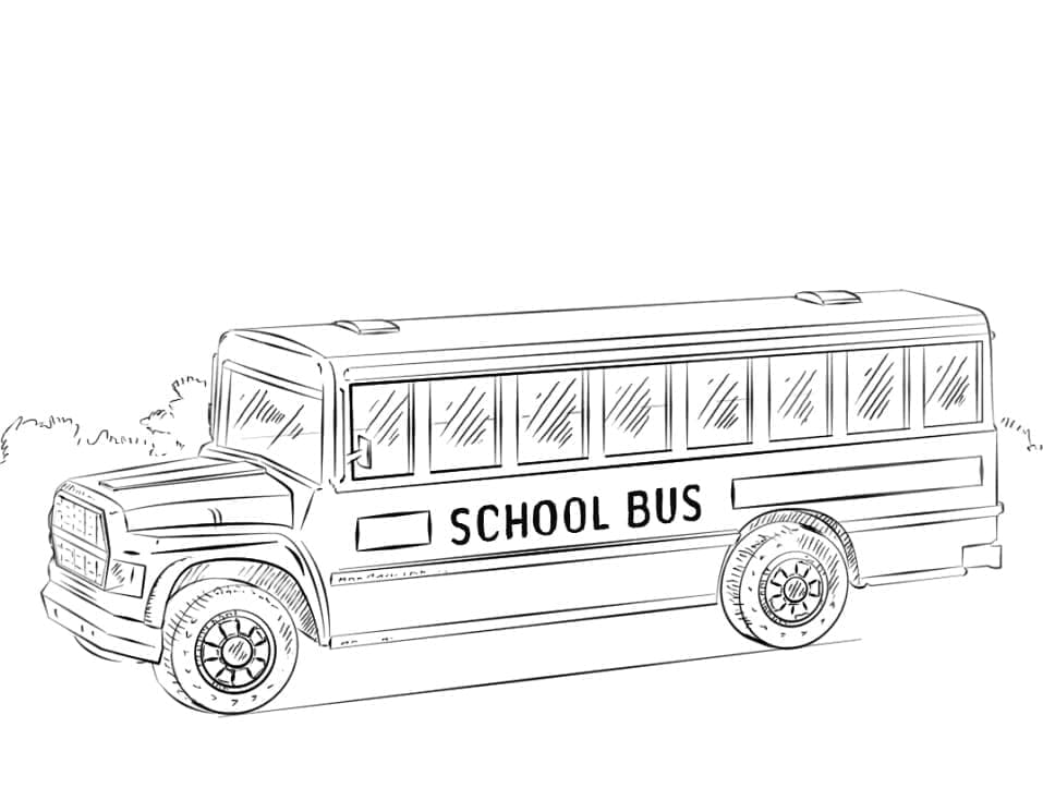 Desenho deÔnibus Escolar Clássico para colorir