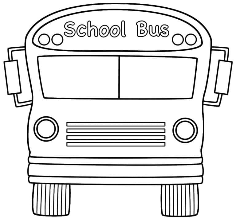 Desenho deÔnibus Escolar Fácil para colorir